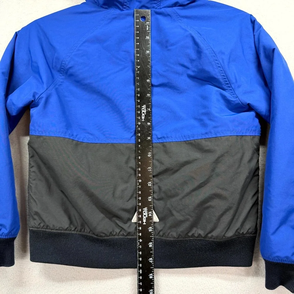 L.L.‎ Bean Warm-Up Insulated Jacket Kids S8 Blue Black Outerwear Hooded Full Zip